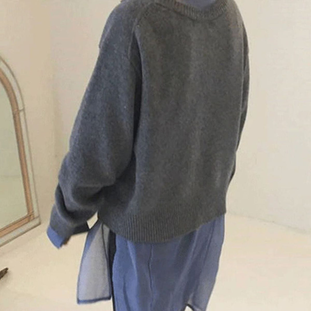 Women's asymmetrical button-up cardigan