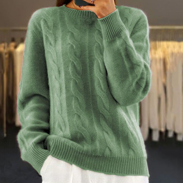 Women's cable-knit sweater for cozy warmth