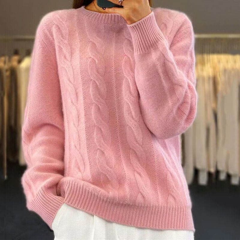Women's cable-knit sweater for cozy warmth