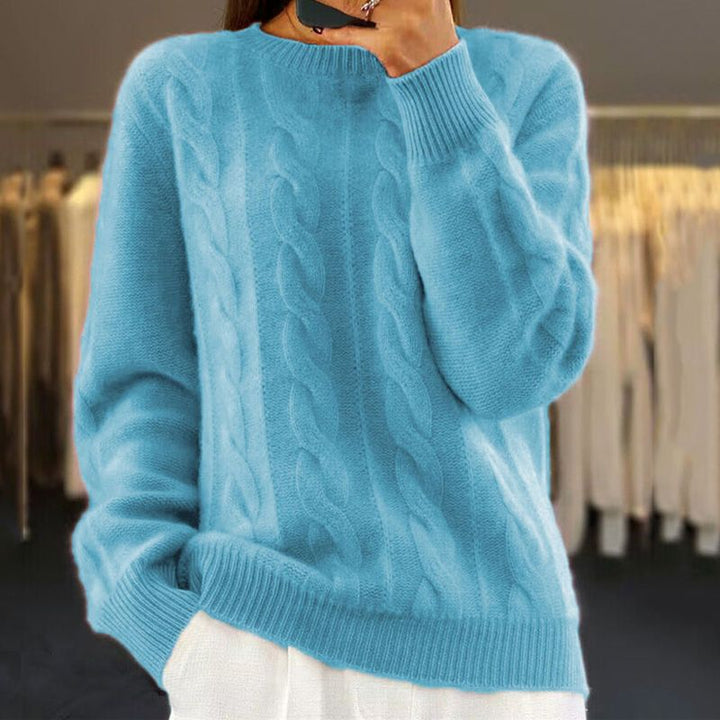 Women's cable-knit sweater for cozy warmth
