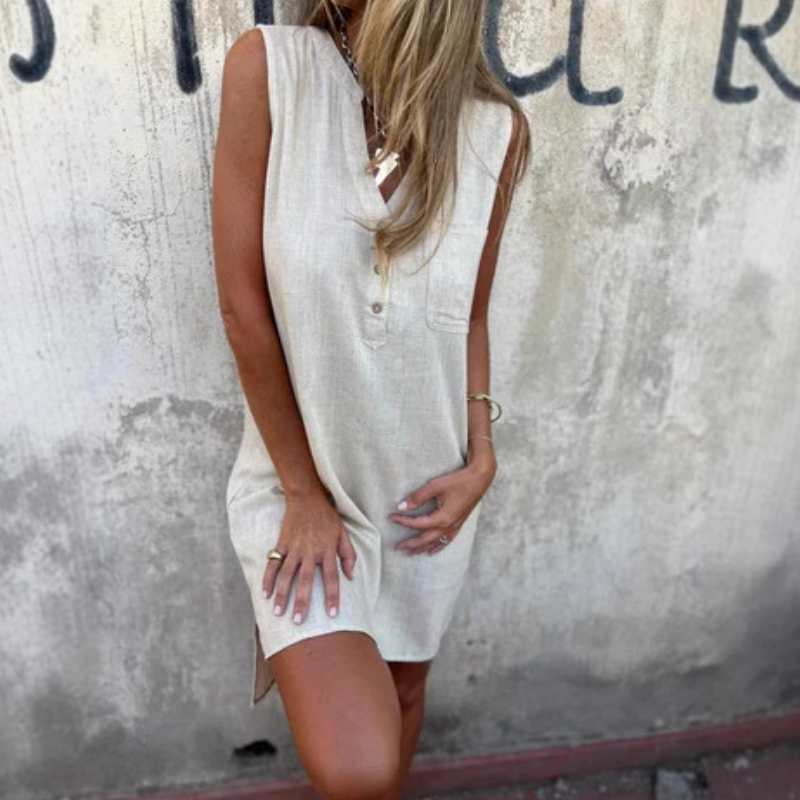 Timeless Sleeveless Dress with Elegant Design