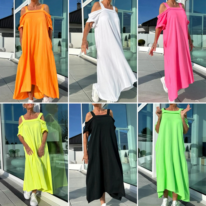 Elegant Flow Midi Dress for Women