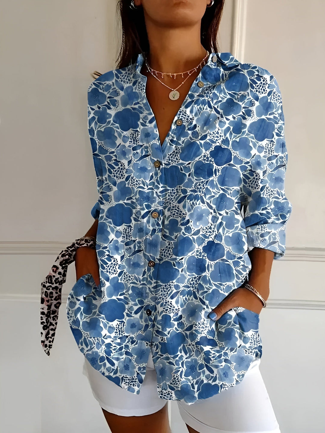 Elegant Women's Long Sleeve Button Down Shirt
