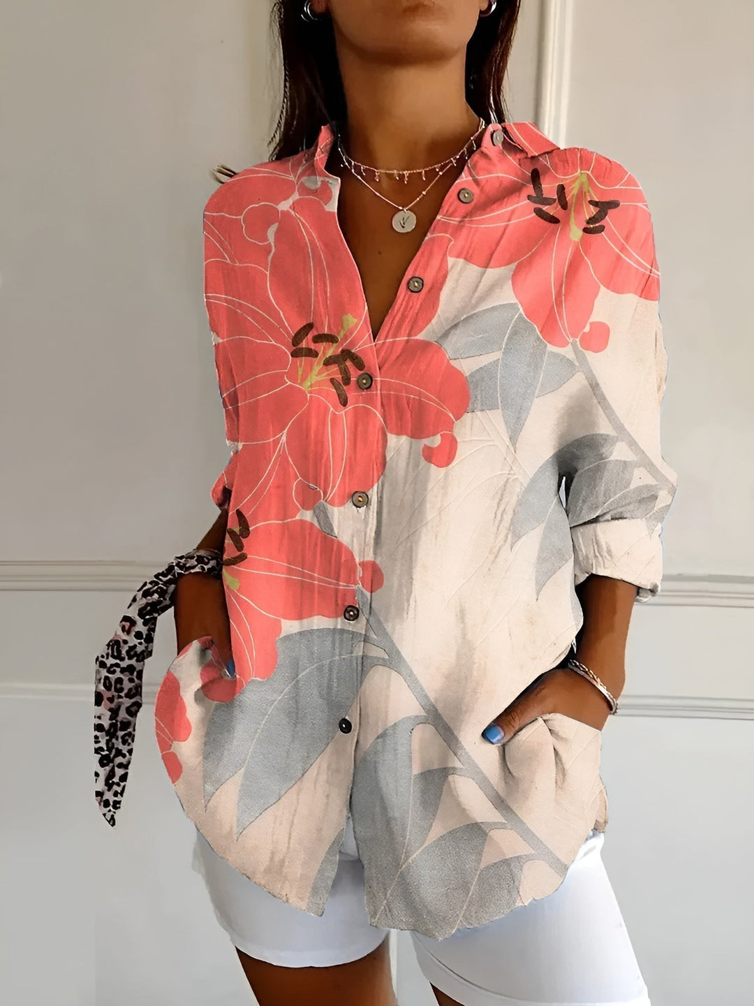 Chic Women's Long Sleeve Blouse