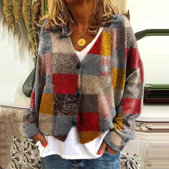 Patterned Knit Cardigan for Women