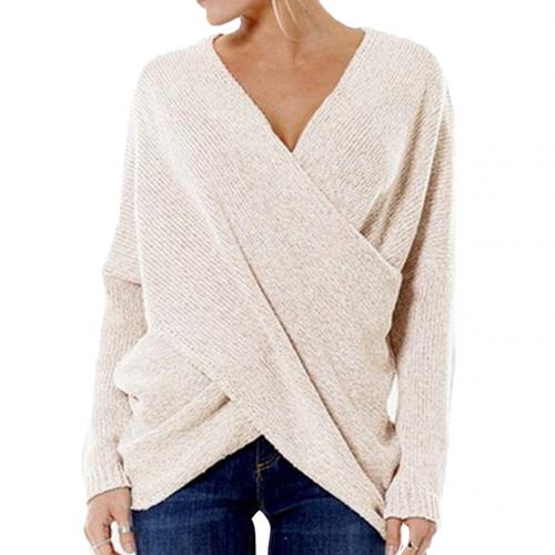 Women's crossover knit sweater